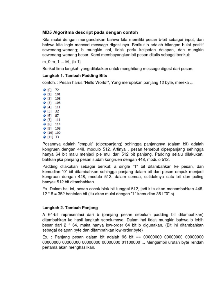 Contoh MD5 | PDF