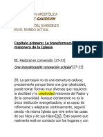 Evangelii Gaudium - La Parroquia