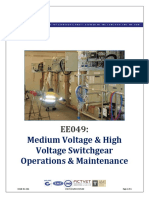 GUIDE ONLY Medium Voltage High Voltage Switchgear Operations Maintenance