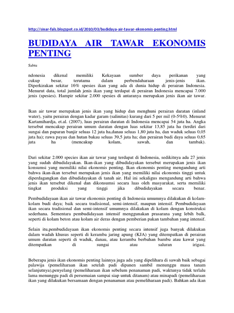 A Ikan Air Tawar Pdf