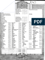 The End Scapegoat Edition Character Sheet