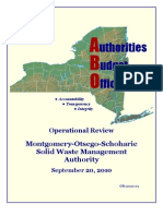 Uthorities Udget Ffice: Montgomery Otsego Schoharie Solid Waste Management Authority