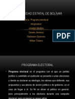 Programa electoral Universidad Estatal de Bolívar
