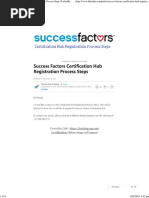 Success Factors Certification Hub Registration Process Steps