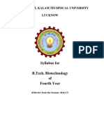 Syllabus of B.tech Biotech Aktu