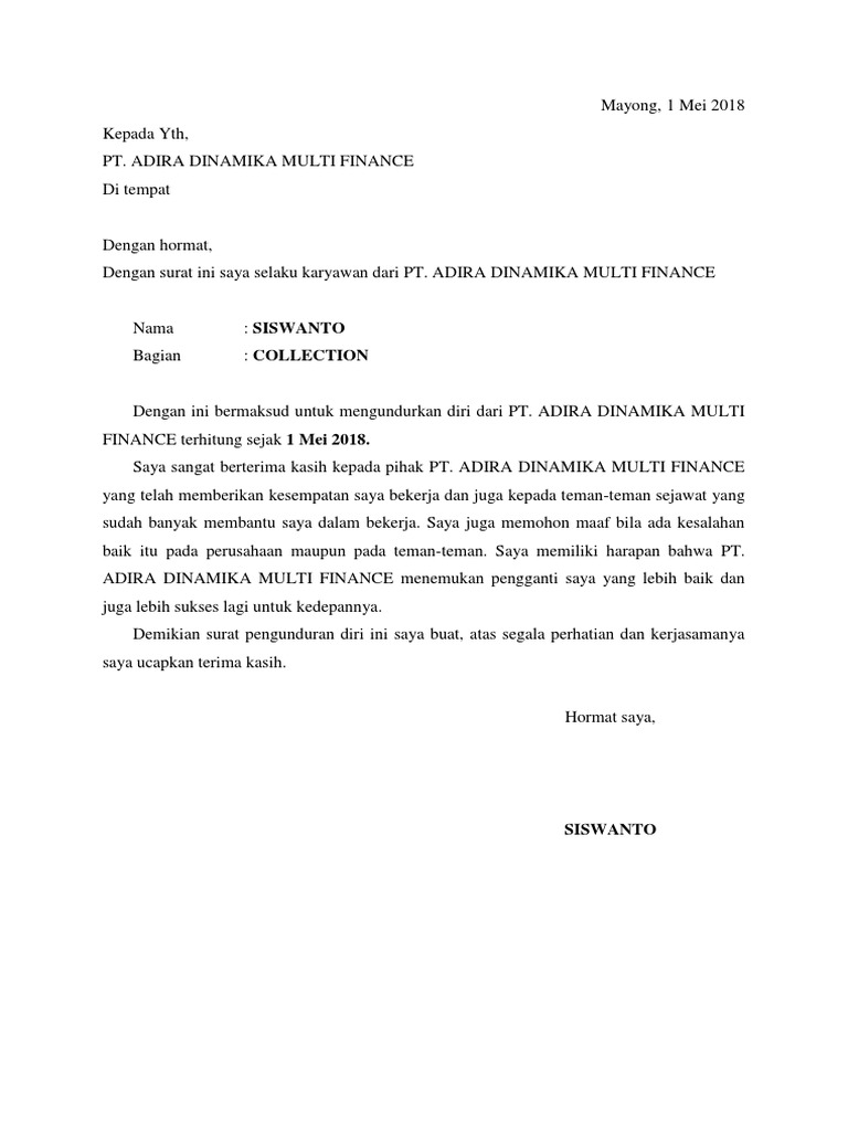 Pengunduran Diri