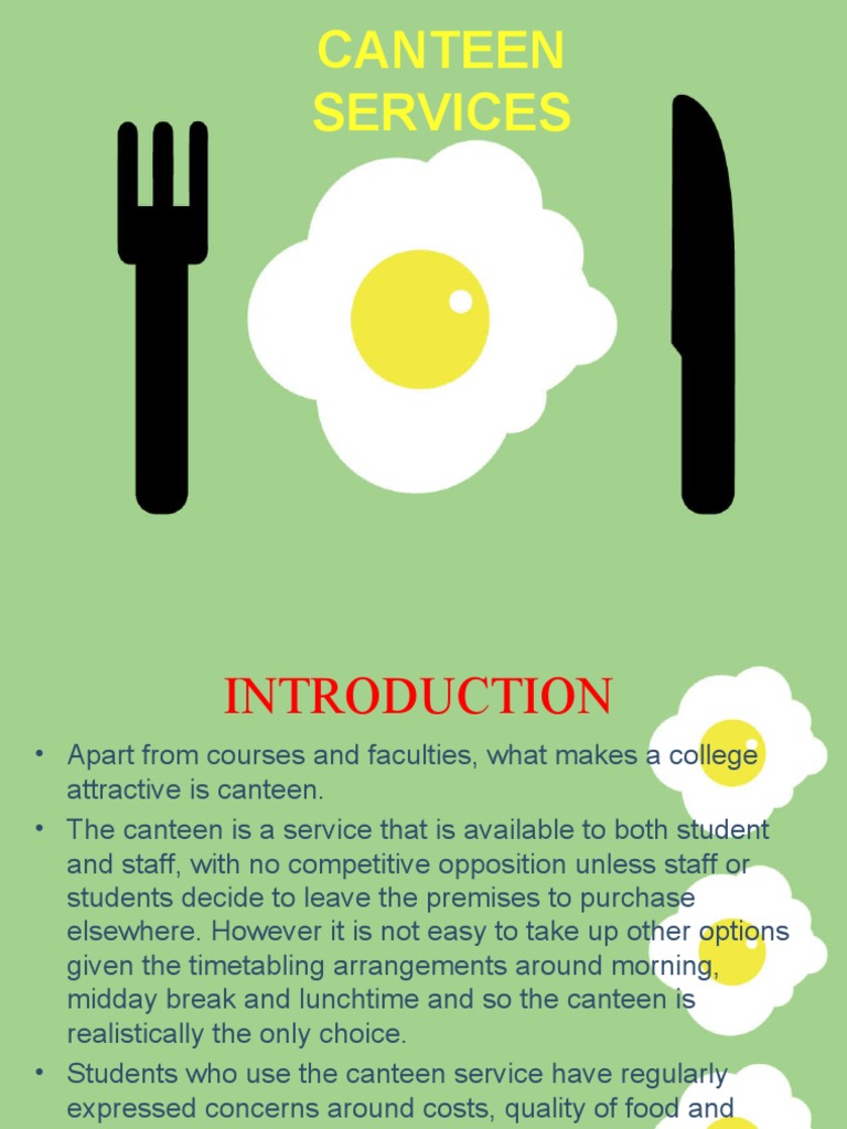 Canteen Ppt Cafeteria Survey Methodology