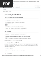 Javascript Cheat Sheet