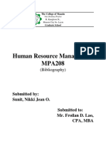 Human Resource Management MPA208: (Bibliography)