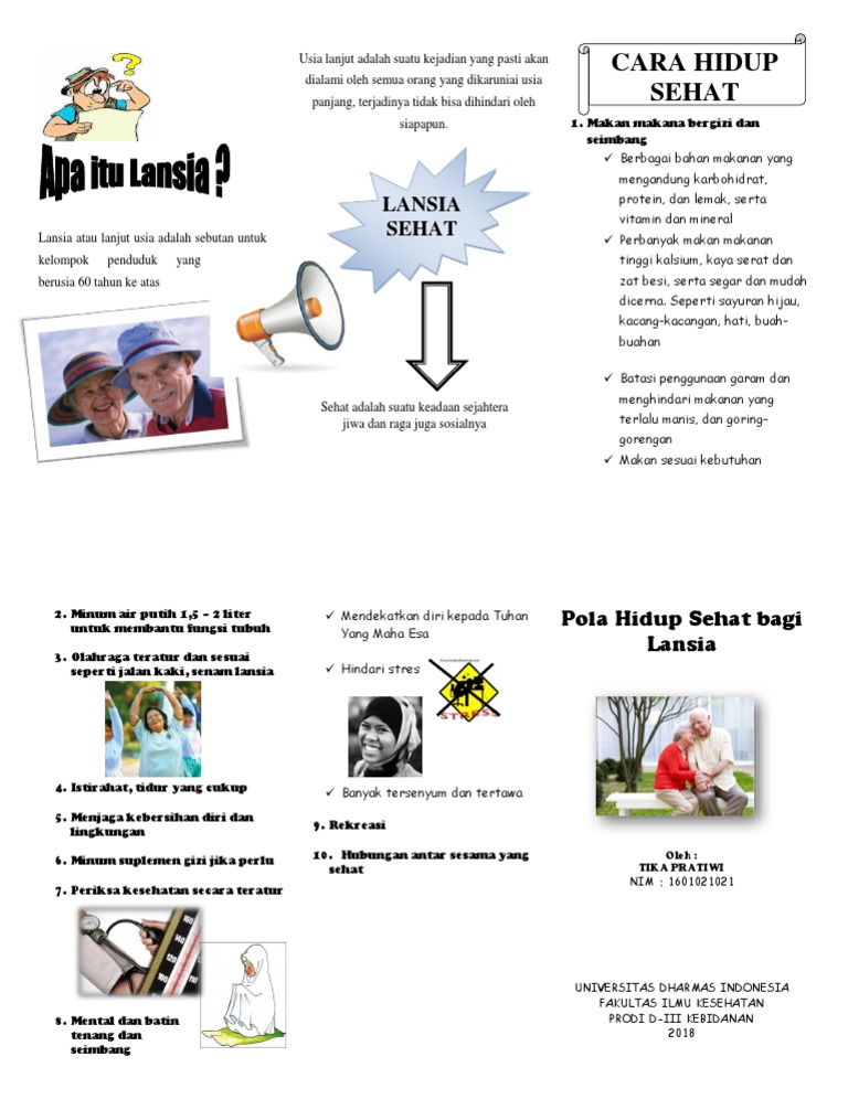 Leaflet Pola Hidup Sehat