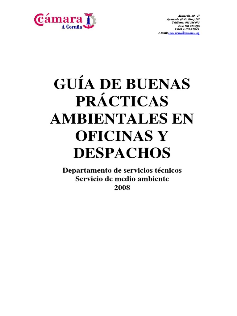 Buenas Prácticas Ambientales en Oficinas | PDF | Caldera | Encendiendo