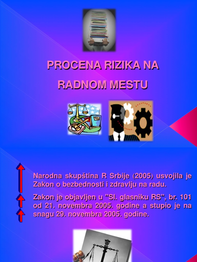 Procena Rizika Na Radnom Mestu - BZNR | PDF