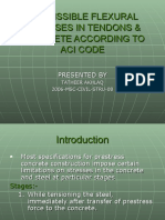 Permissible Flexural Stresses in Tendons & Concrete According To Aci Code