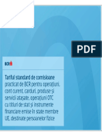 Tarif Standard de Comisioane