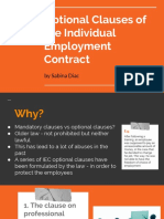 Diacsabina - Optional Clauses of The Individual Employment Contract