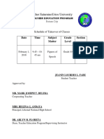 Father Saturninourios University: Date Time Subject Matter Grade Level Section