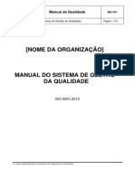 MQ 001 - Manual Da Qualidade - Modelo ISO 9001:2015