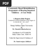 Community Based Rehabilitation