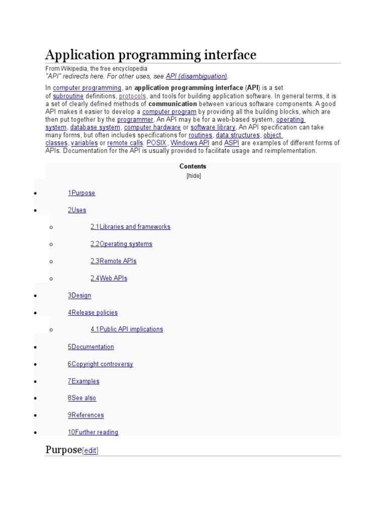 Application Programming Interface | PDF | Application Programming ...