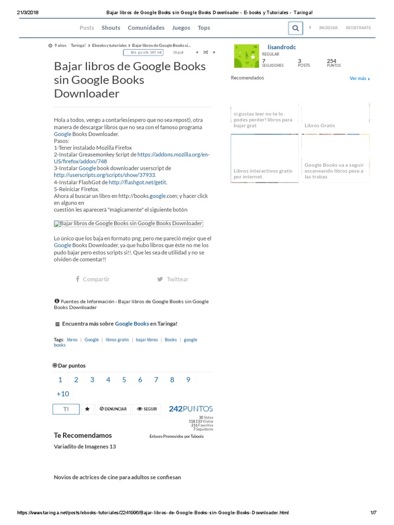 Bajar libros de google books sin google books downloader e books y