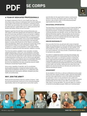 U.S. Army Nurse Corps Fact Sheet
