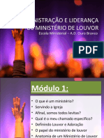 MINISTRAÇÃO E LIDERANÇA DE MINISTÉRIO DE LOUVOR