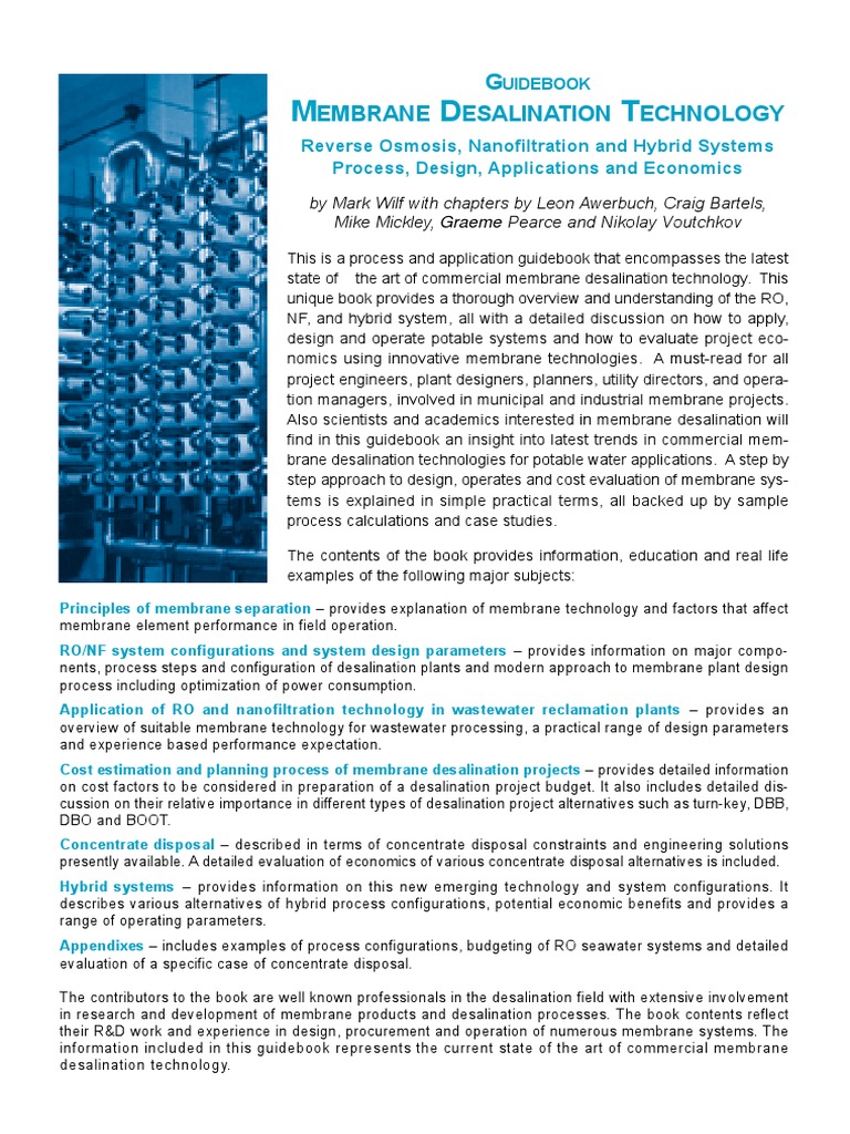 Wilf Book Flyer PDF Membrane Desalination