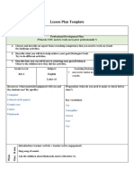 Lesson Plan Template: Use Owns Name As A Resource To Learn New Words