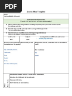 Lesson Plan Template: Identify Big and Small