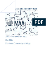 Stastiscal Data of A Food Product (13