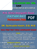 Materi Final Kimia Anorganik Dasar 2018