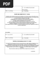 Note de Service | PDF