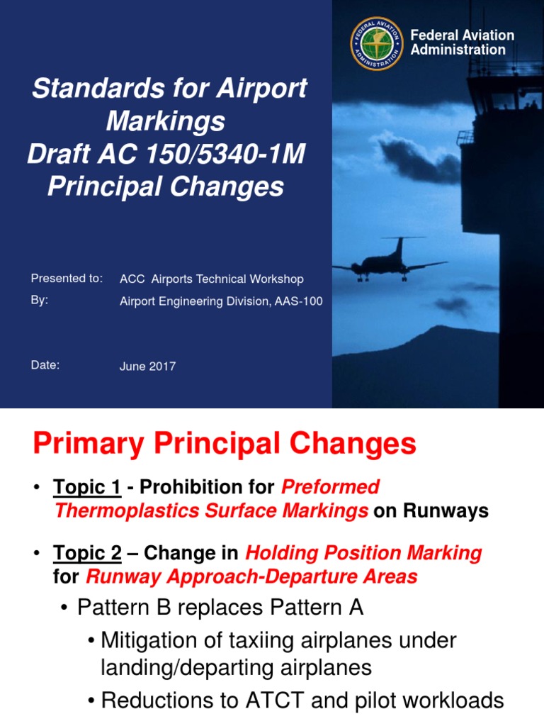 FAA Update Pavement Markings Runway Federal Aviation Administration