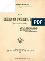 Dumitru Draghicescu Din Psihologia Poporului Roman 1907