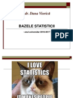 Conf. Univ. Dr. Dana Viorică: Bazele Statisticii
