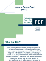 Balance Score Card (BSC) : Aplicado A Bancoestado Microempresas