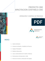 Operación y control de procesos de aglomeración en proyecto Oxe