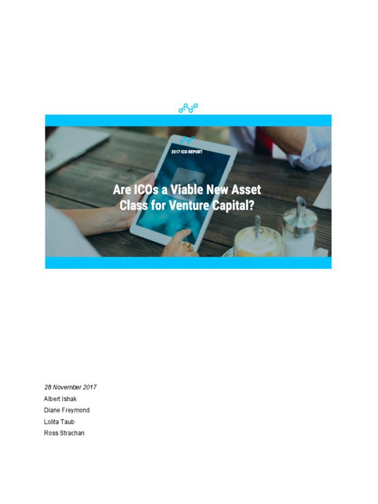2017 Ico Report Pdf Venture Capital Corporate Finance