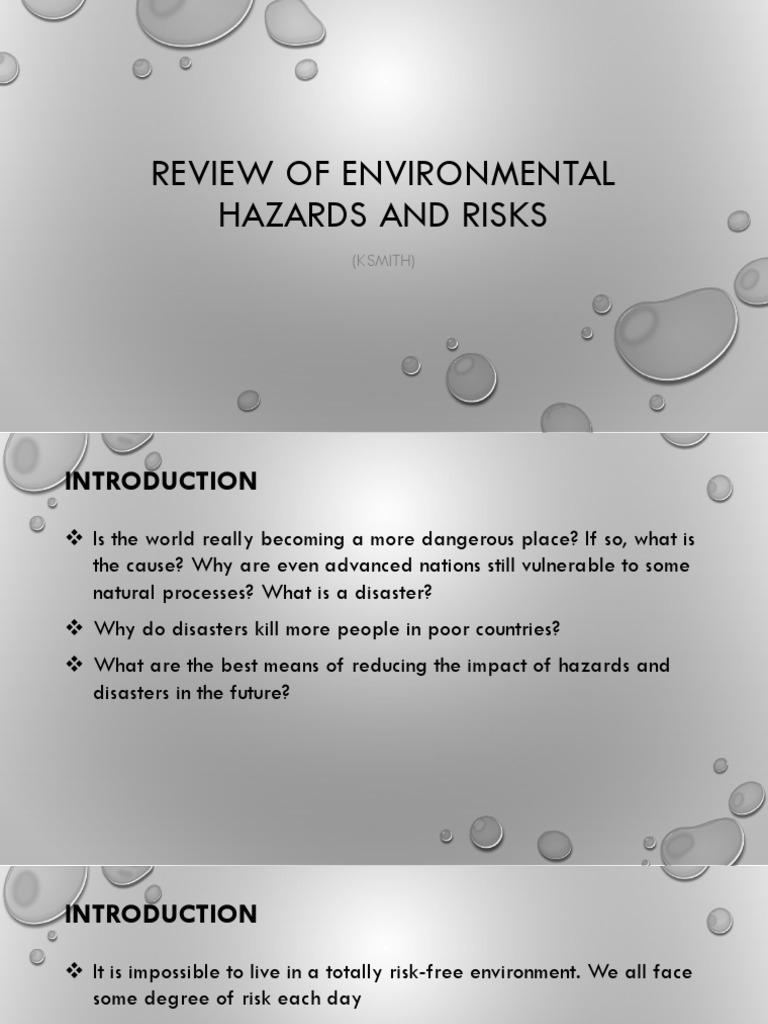 Environmental Hazards and Disaster Risks | PDF | Hazards | Human