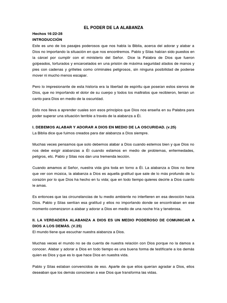 El Poder de La Alabanza 1 | PDF | Jacob | Bendición