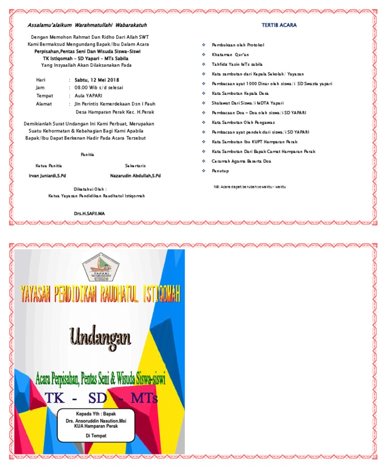 73 Contoh Undangan Wisuda Tk Gratis Terbaik Contoh Undangan