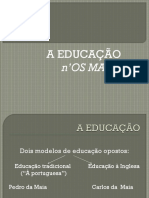 Dois modelos de educação nos Maias: tradicional vs à inglesa