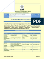 Plano de Ensino - Eletricidade Aplicada