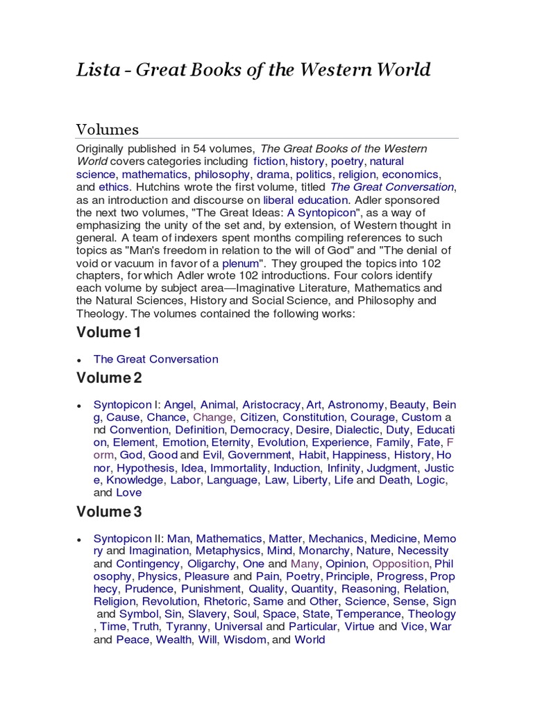 Lista Great Books of The Western World PDF Science
