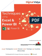 Analytic Techniques Using Excel Power BI