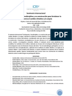 CR2. Participación, Transdisciplina y Co-Construcción para Fortalecer La Resiliencia Al Cambio Climático y La Sequía