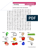 Farming: Look at The Pictures. Find The Words in The Word Search
