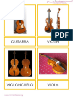 Tarjetas Instrumentos de Cuerda