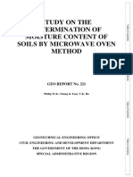 Study On The Determination of Moisture Content of Soils by Microwave Oven PDF