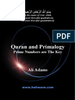 Quran and Primalogy: Prime Numbers Are The Key